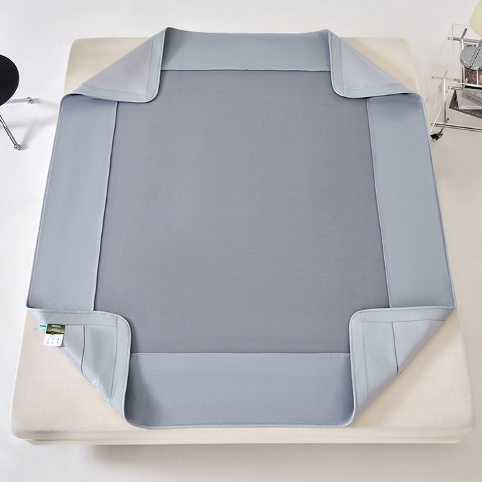 91家纺网 家纺一手货源 找家纺 小牛席业 2026春夏新款双PE高凉感-薄荷清凉冰丝席席子凉席-床笠款 灰色