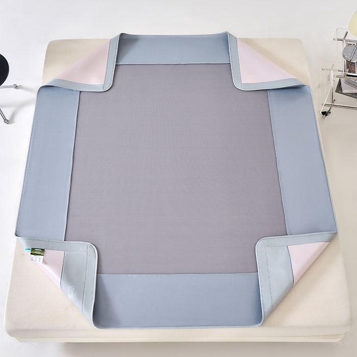 91家纺网 家纺一手货源 找家纺 小牛席业 2026春夏新款双PE高凉感-薄荷清凉冰丝席席子凉席-床笠款 粉色