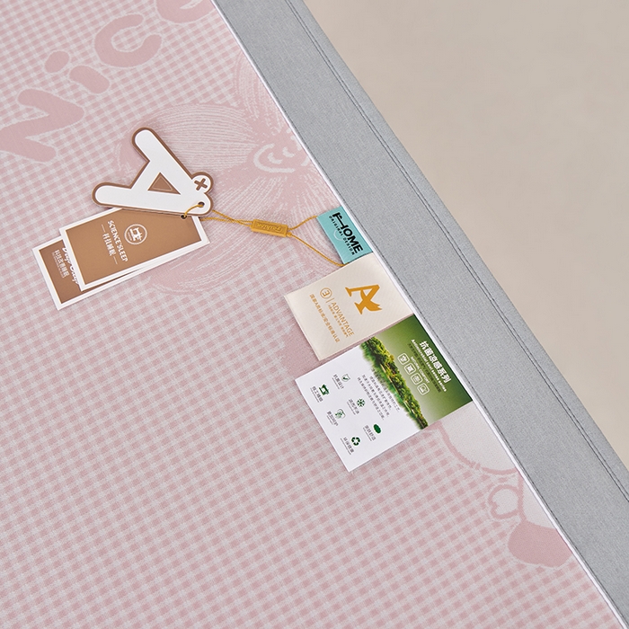 91家纺网 家纺一手货源 找家纺 小牛席业 2026新款胖达凉感提花冰丝席席子凉席-床笠款 粉色