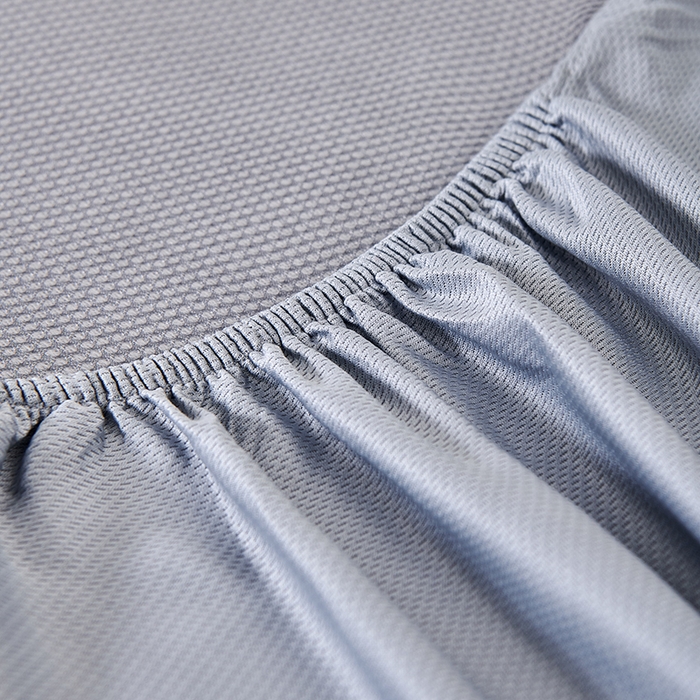 91家纺网 家纺一手货源 找家纺 小牛席业 2026新款胖达凉感提花冰丝席席子凉席-床笠款 灰色