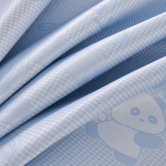 91家纺网 家纺一手货源 找家纺 小牛席业 2026新款胖达凉感提花冰丝席席子凉席-床笠款 蓝色