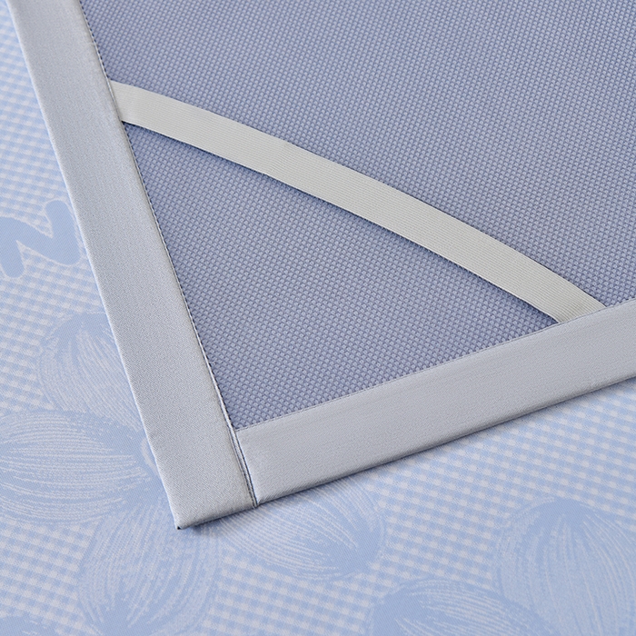 91家纺网 家纺一手货源 找家纺 小牛席业 2026新款胖达凉感提花冰丝席席子凉席 蓝色