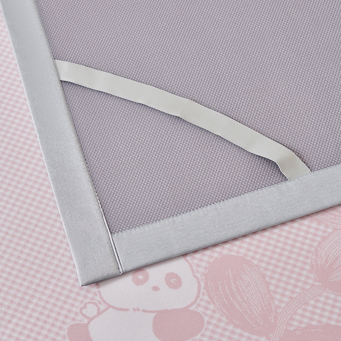 91家纺网 家纺一手货源 找家纺 小牛席业 2026新款胖达凉感提花冰丝席席子凉席 粉色