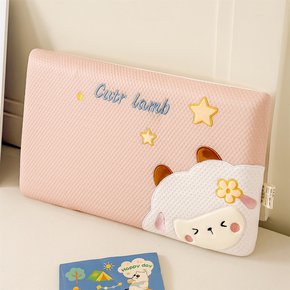 91家纺网 家纺一手货源 找家纺 麦肯锡 2026新款小绵羊卡通面包记忆枕枕头枕芯 小绵羊-粉色