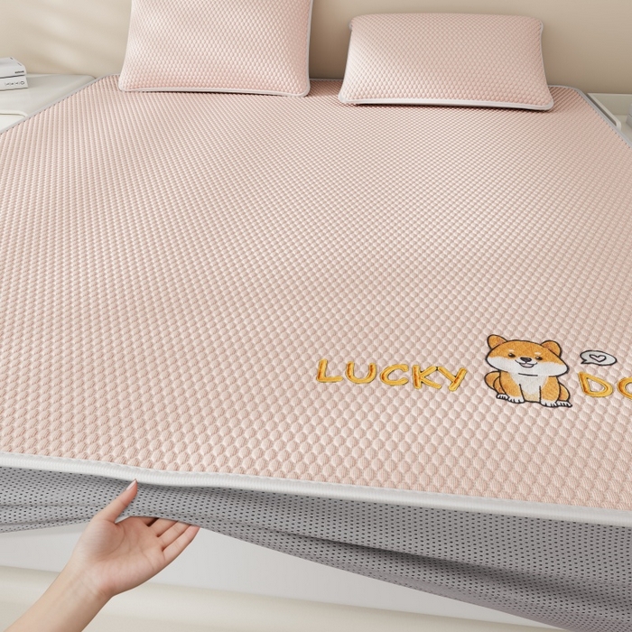 91家纺网 家纺一手货源 找家纺 （总）南北家居 2026新款PE冰豆豆席-床笠款-床席款凉席三件套