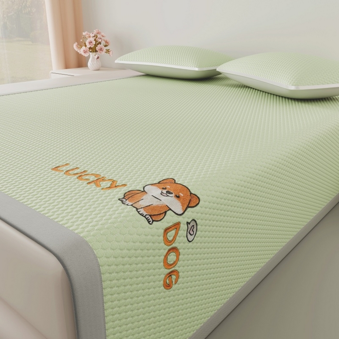 91家纺网 家纺一手货源 找家纺 （总）南北家居 2026新款PE冰豆豆席-床笠款-床席款凉席三件套