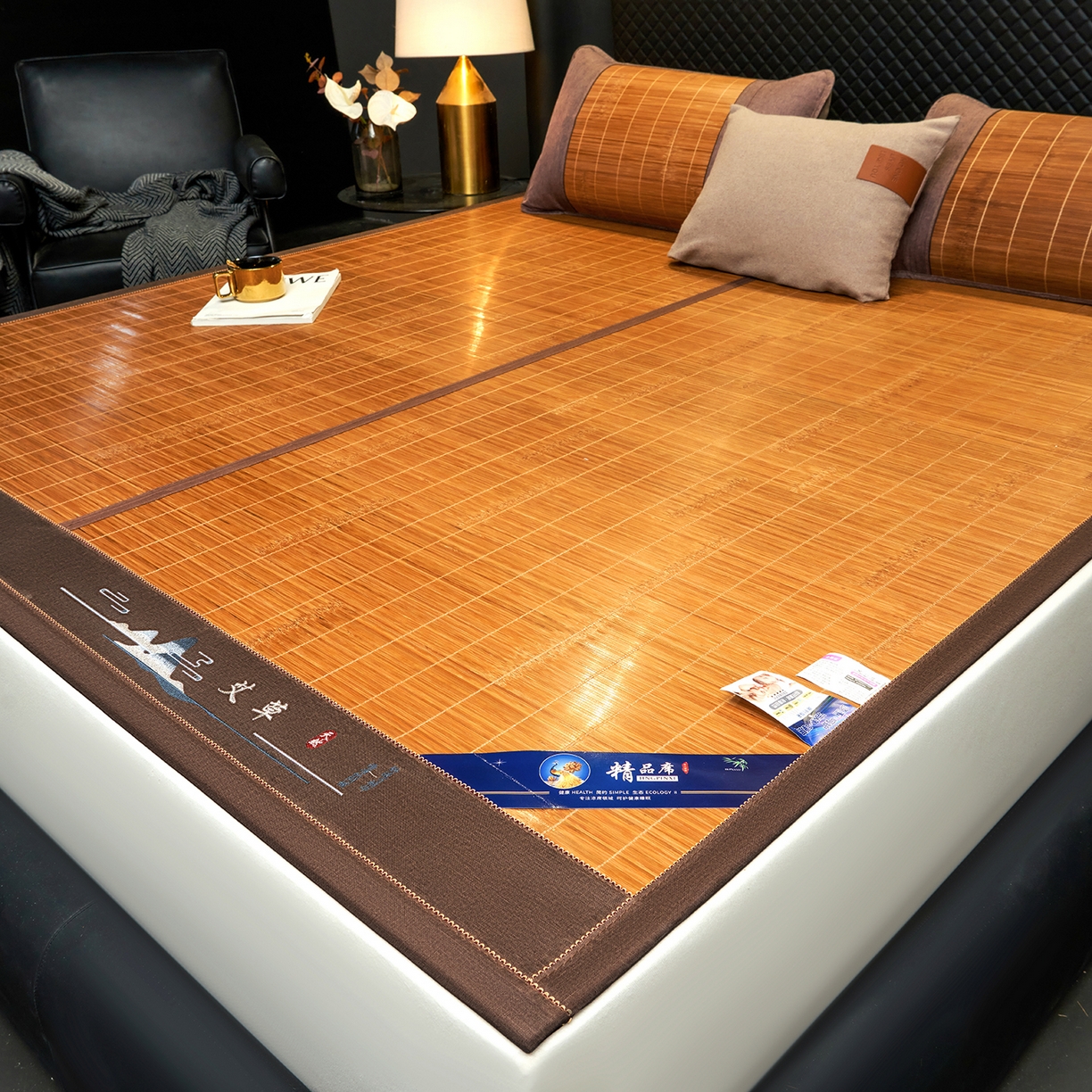 91家纺网 家纺一手货源 找家纺 （总）思雅庭 2026新款艾草宽边绣花驱蚊席拍图二