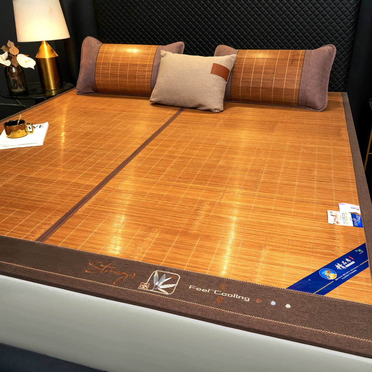 91家纺网 家纺一手货源 找家纺 （总）思雅庭 2026新款艾草宽边绣花驱蚊席拍图二