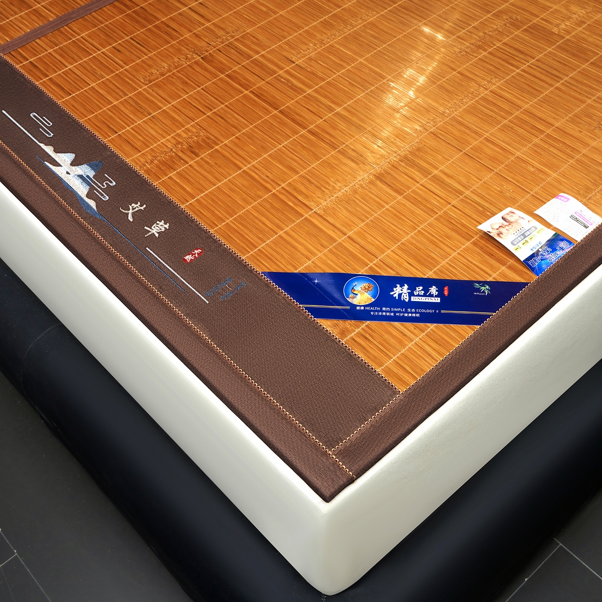 91家纺网 家纺一手货源 找家纺 （总）思雅庭 2026新款艾草宽边绣花驱蚊席拍图二