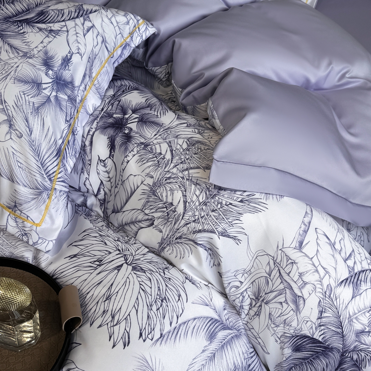 91家纺网 家纺一手货源 找家纺 （总）花伞家居 2026新款花水洗真丝四件套含买家秀