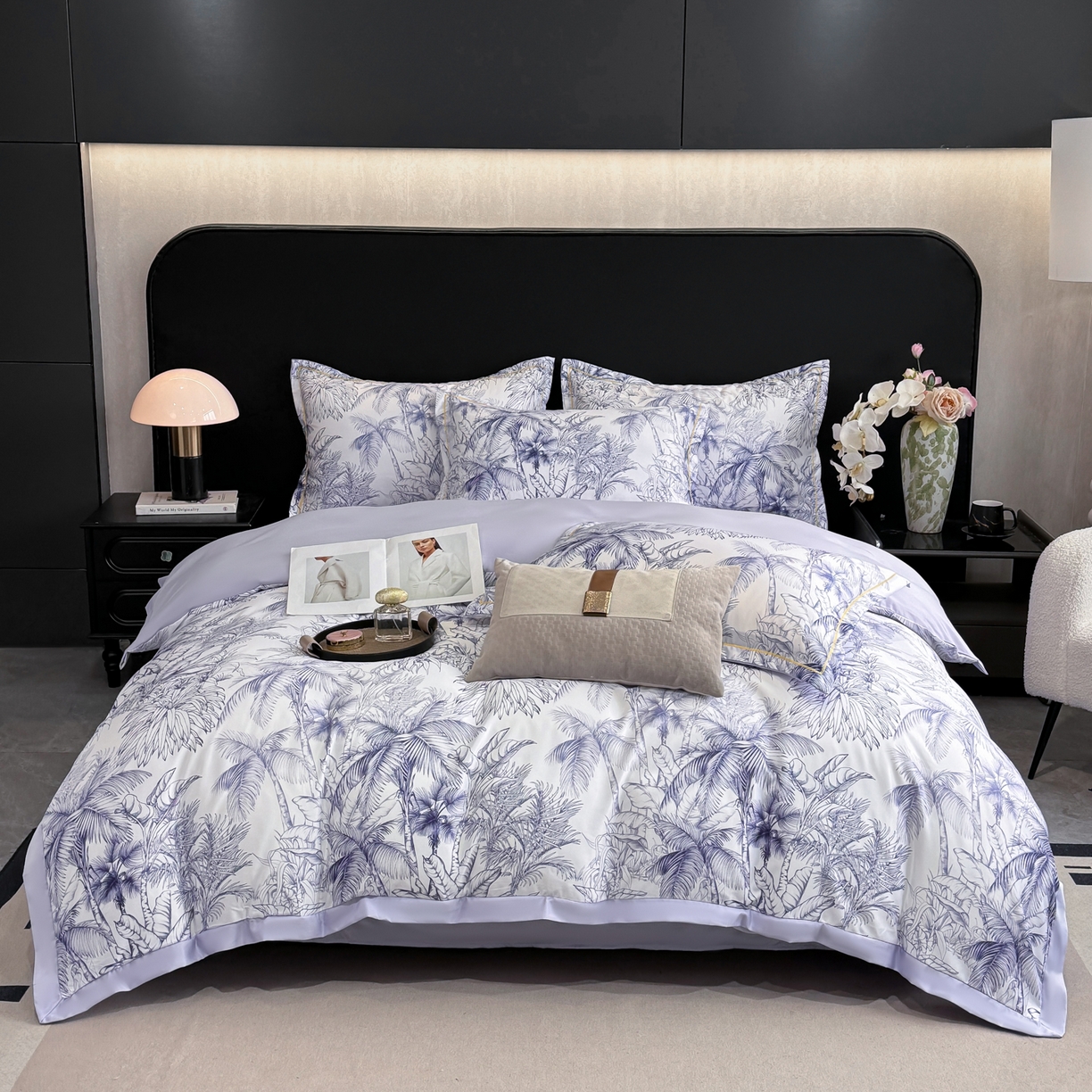 91家纺网 家纺一手货源 找家纺 （总）花伞家居 2026新款花水洗真丝四件套含买家秀