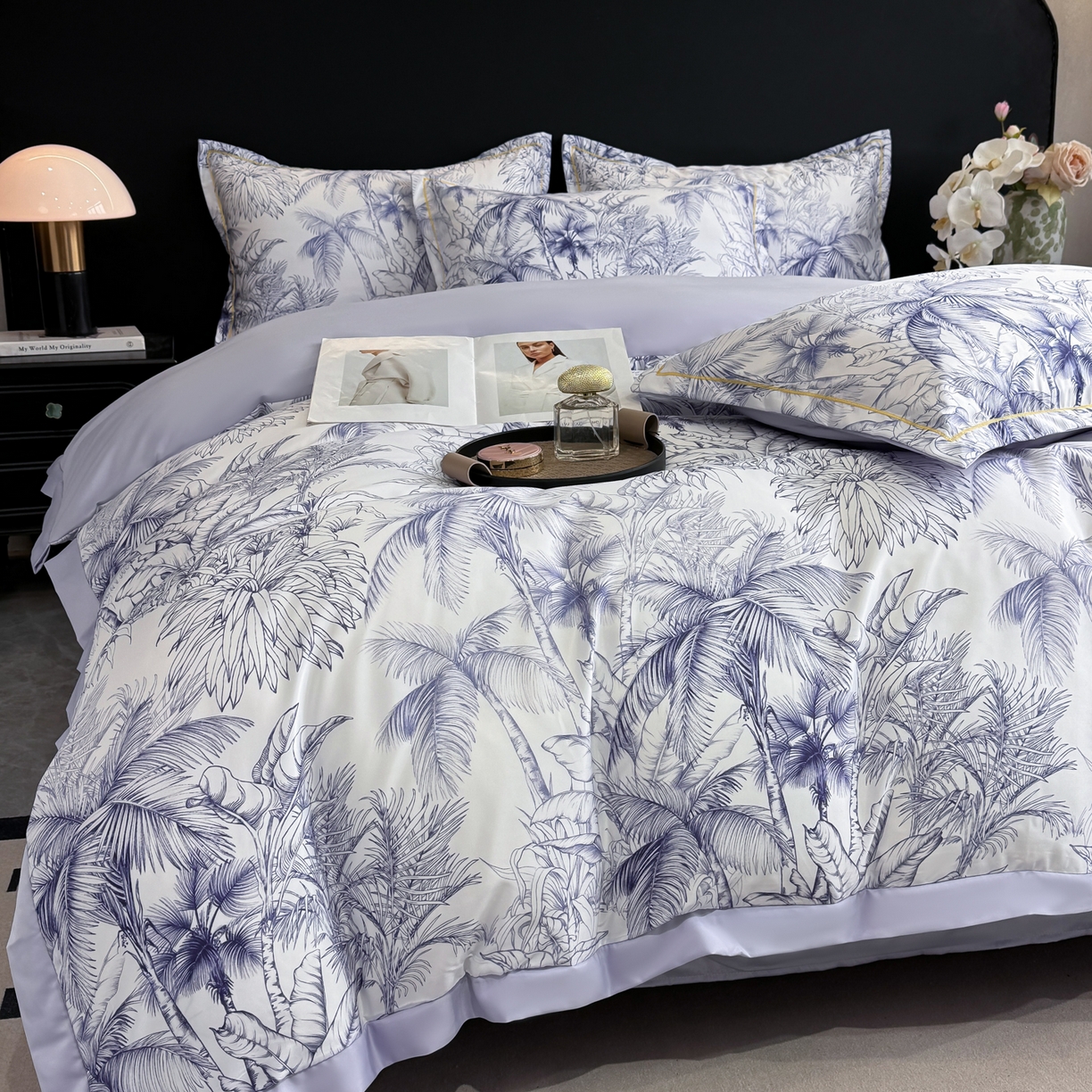 91家纺网 家纺一手货源 找家纺 （总）花伞家居 2026新款花水洗真丝四件套含买家秀