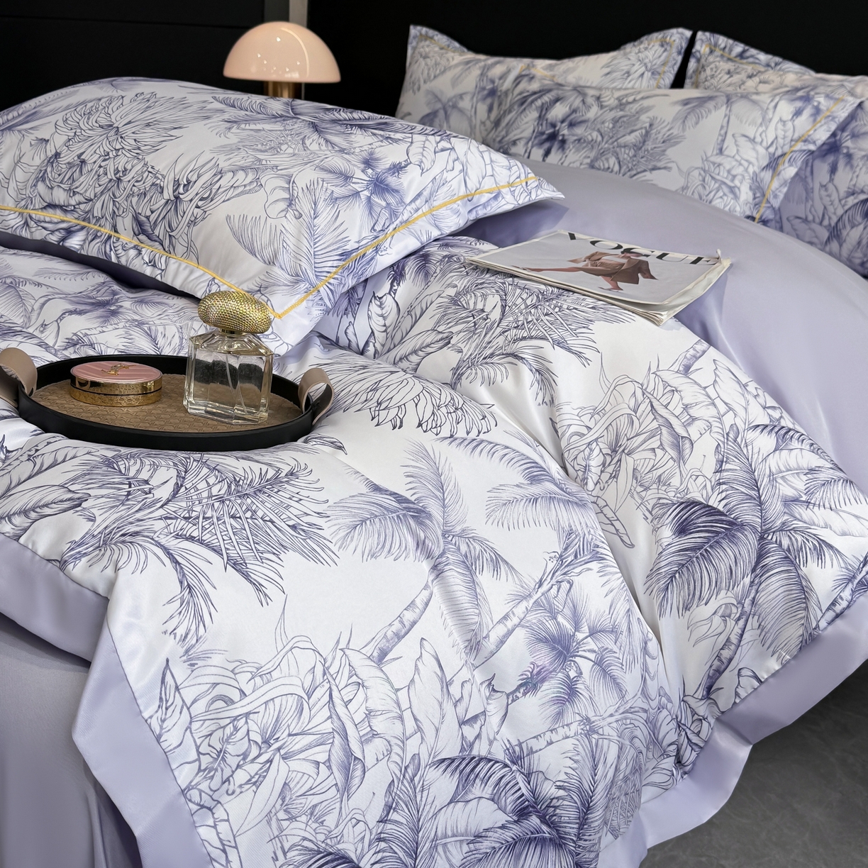 91家纺网 家纺一手货源 找家纺 （总）花伞家居 2026新款花水洗真丝四件套含买家秀