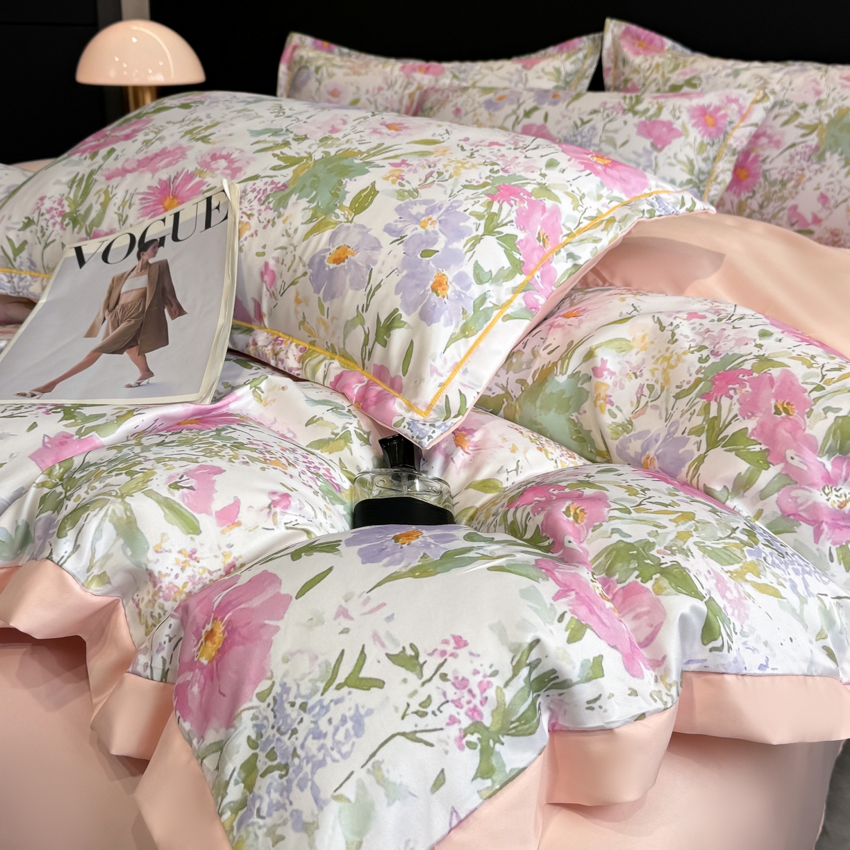 91家纺网 家纺一手货源 找家纺 （总）花伞家居 2026新款花水洗真丝四件套含买家秀