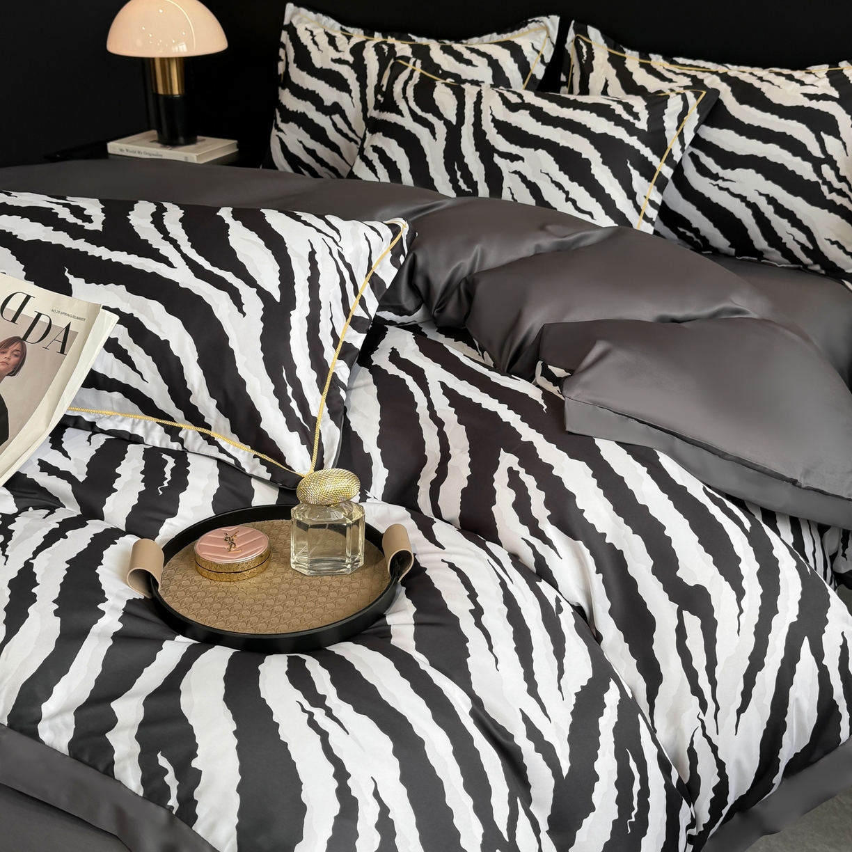 91家纺网 家纺一手货源 找家纺 （总）花伞家居 2026新款花水洗真丝四件套含买家秀