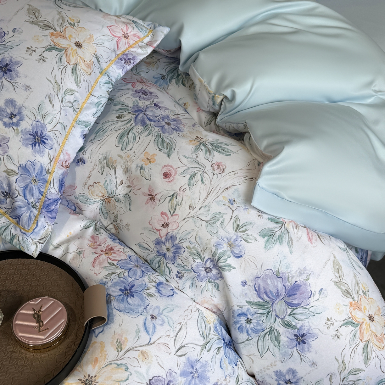 91家纺网 家纺一手货源 找家纺 花伞家居 2026新款花水洗真丝四件套含买家秀 迟日催化