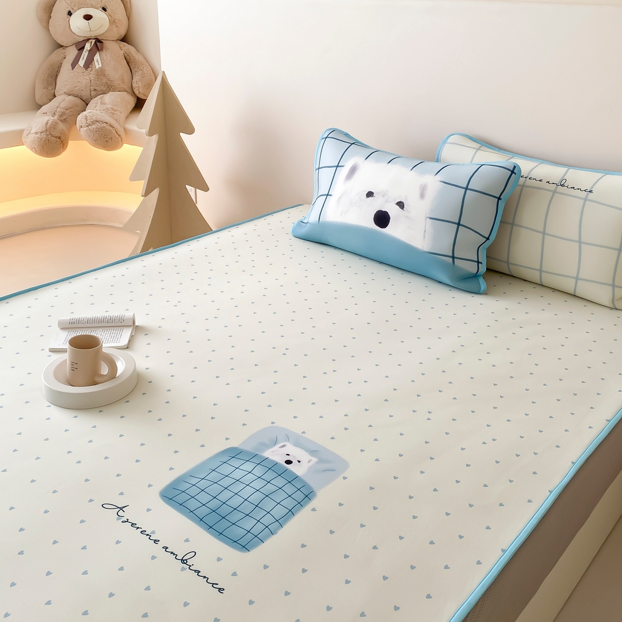 91家纺网 家纺一手货源 找家纺 桃喜 2026新款数码印花冰纤维牛奶丝凉席 睡觉小狗