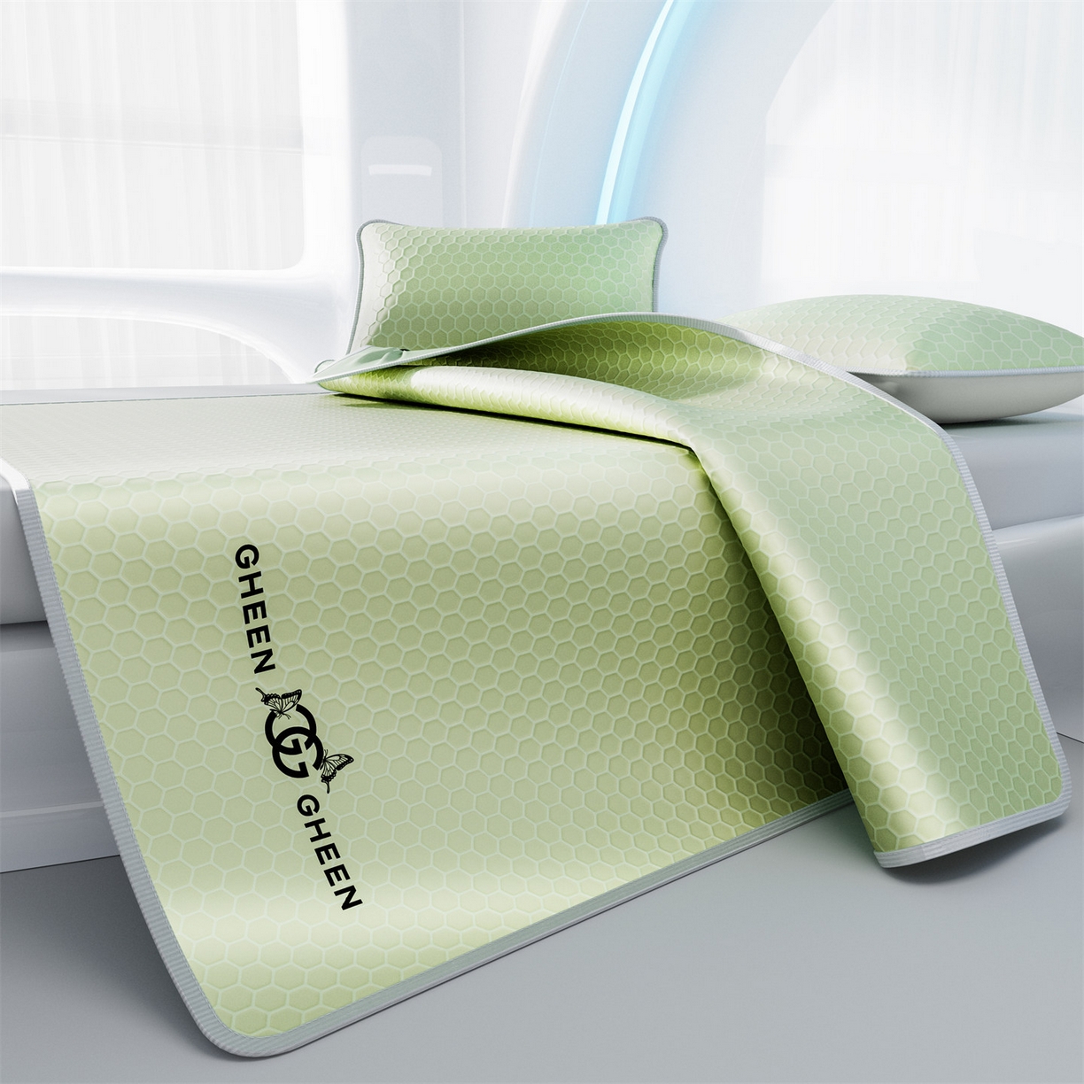 91家纺网 家纺一手货源 找家纺 （总）南北家居 2026新款蜂窝科技凉感席-床笠款