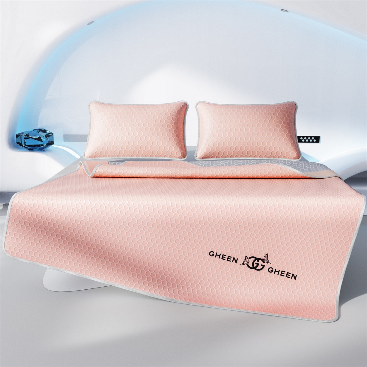 91家纺网 家纺一手货源 找家纺 南北家居 2026新款蜂窝科技凉感席-床笠款 蜂窝款-玉色床笠款