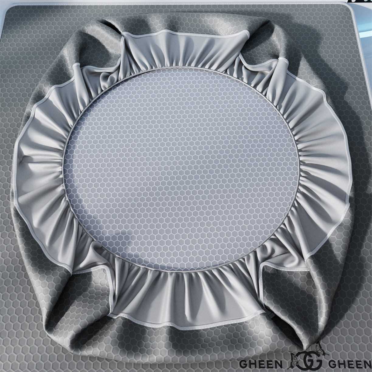 91家纺网 家纺一手货源 找家纺 南北家居 2026新款蜂窝科技凉感席-床笠款 蜂窝款-深灰床笠款