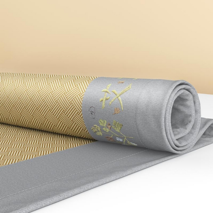 91家纺网 家纺一手货源 找家纺 南北家居 2026新款舒适亲肤凉感艾草驱蚊席凉席-床席款-床笠款 艾草驱蚊席-咖床席款