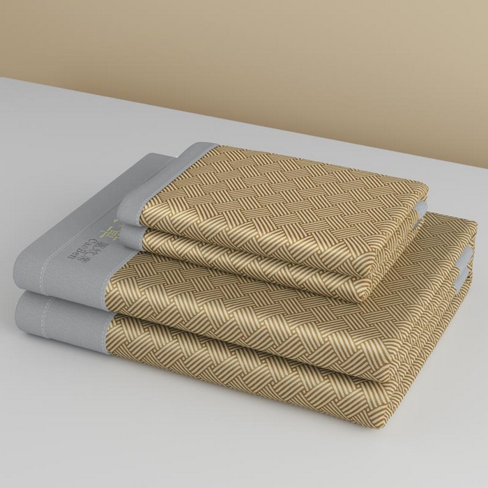 91家纺网 家纺一手货源 找家纺 南北家居 2026新款舒适亲肤凉感艾草驱蚊席凉席-床席款-床笠款 艾草驱蚊席-咖床席款