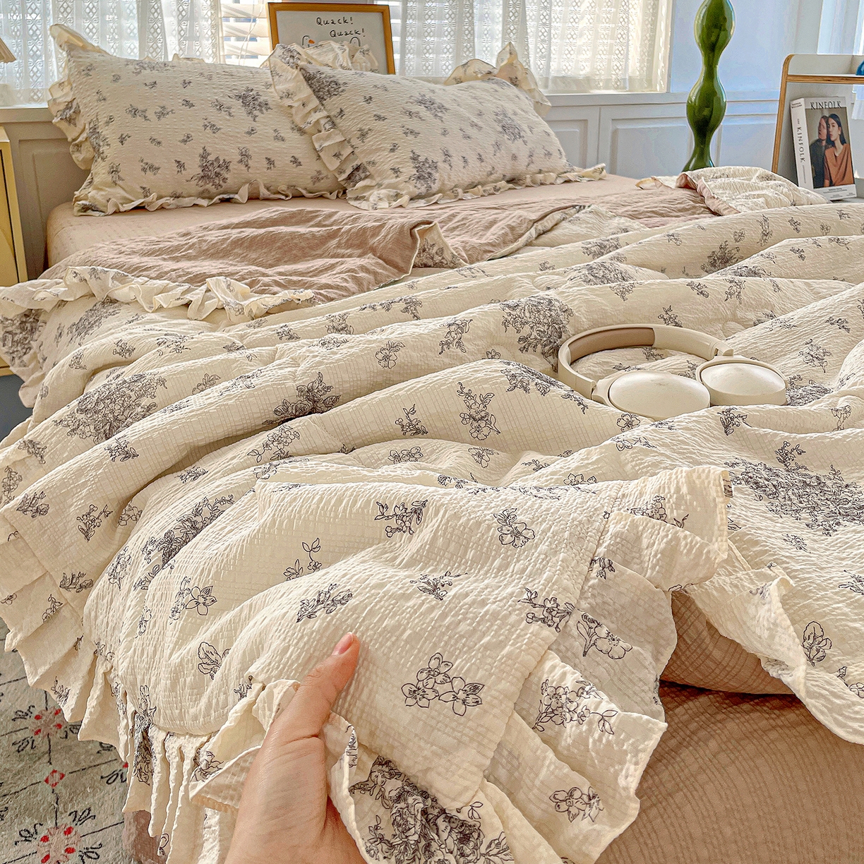 南北家居 2026新款泡芙棉花边夏被四件套 XB南洋