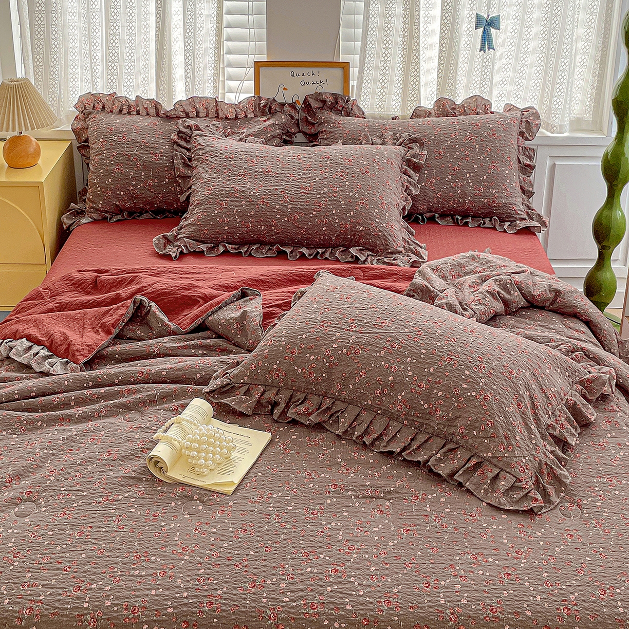 91家纺网 家纺一手货源 找家纺 （总）南北家居 2026新款泡芙棉花边夏被四件套