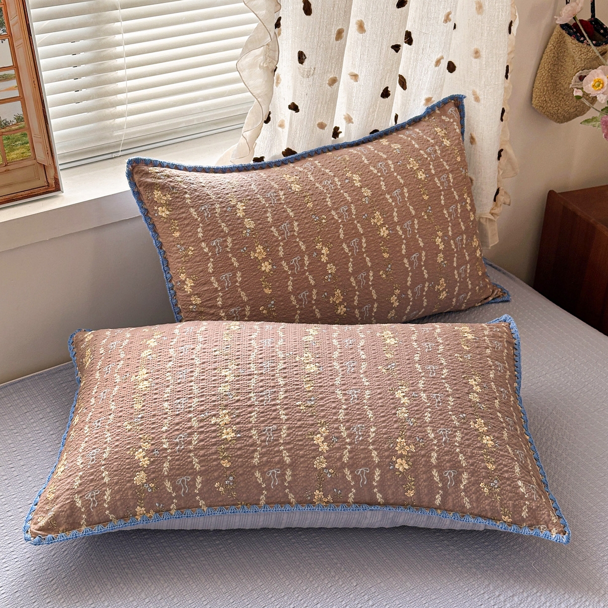 91家纺网 家纺一手货源 找家纺 南北家居 2026新款泡芙被壳针四件套 情人节咖