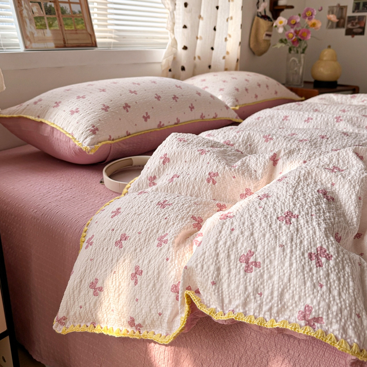 南北家居 2026新款泡芙被壳针四件套 若梦