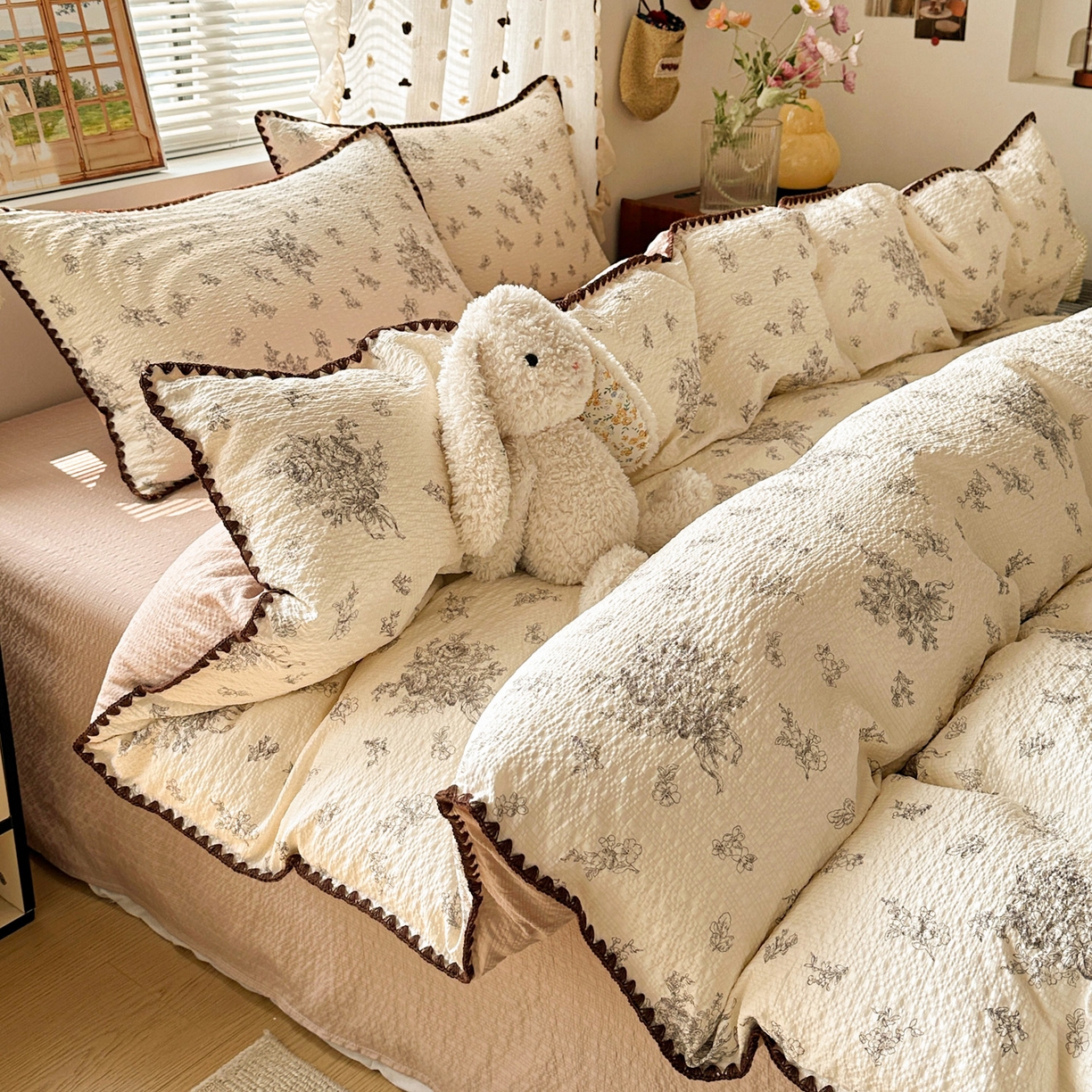 91家纺网 家纺一手货源 找家纺 南北家居 2026新款泡芙被壳针四件套 南洋