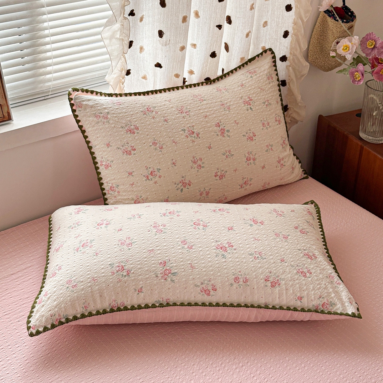 91家纺网 家纺一手货源 找家纺 南北家居 2026新款泡芙被壳针四件套 月光