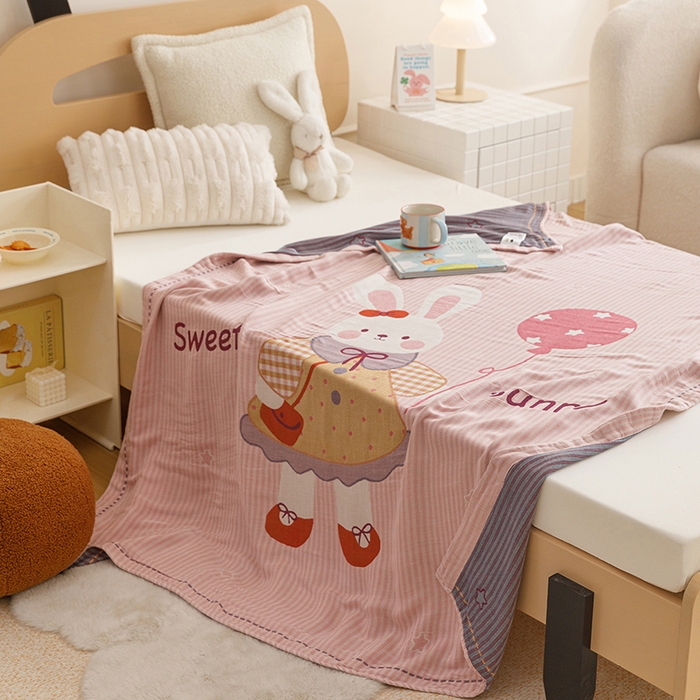 91家纺网 家纺一手货源 找家纺 （总）悦然毛巾被 2026春夏新款三层竹纤维冷感毯休闲儿童毯成人毛巾被