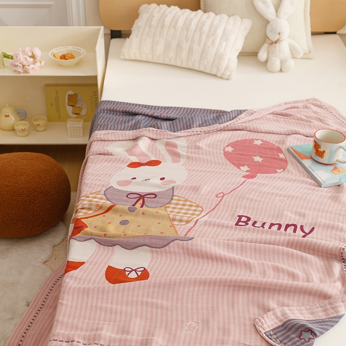 91家纺网 家纺一手货源 找家纺 （总）悦然毛巾被 2026春夏新款三层竹纤维冷感毯休闲儿童毯成人毛巾被