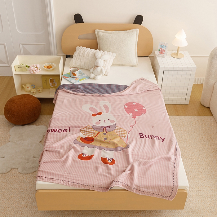 91家纺网 家纺一手货源 找家纺 （总）悦然毛巾被 2026春夏新款三层竹纤维冷感毯休闲儿童毯成人毛巾被