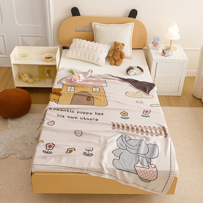 91家纺网 家纺一手货源 找家纺 （总）悦然毛巾被 2026春夏新款三层竹纤维冷感毯休闲儿童毯成人毛巾被