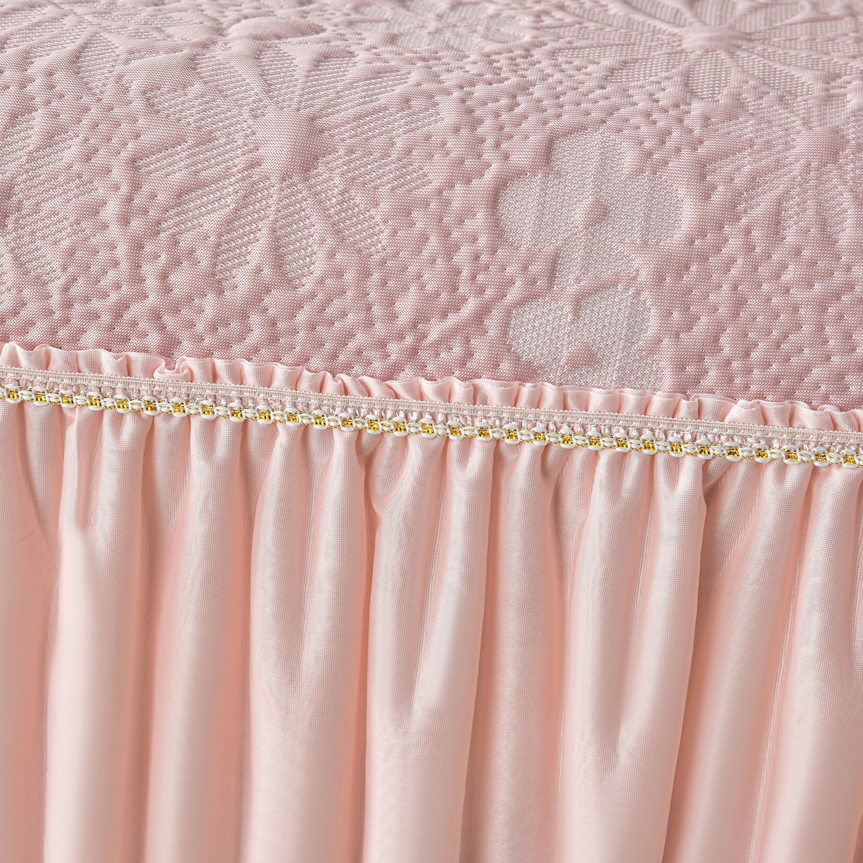 91家纺网 家纺一手货源 找家纺 （总）畅畅家纺 2026春夏新款夏季3D立体冰豆豆凉席席子床裙三件套