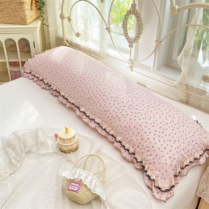 91家纺网 家纺一手货源 找家纺 （总）梦舒羽 2026新款A类云朵棉蕾丝双层花边枕套加长双人情侣1.8米枕芯内胆套1.5m枕头