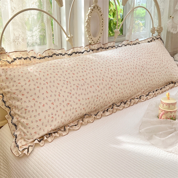 91家纺网 家纺一手货源 找家纺 （总）梦舒羽 2026新款A类云朵棉蕾丝双层花边枕套加长双人情侣1.8米枕芯内胆套1.5m枕头