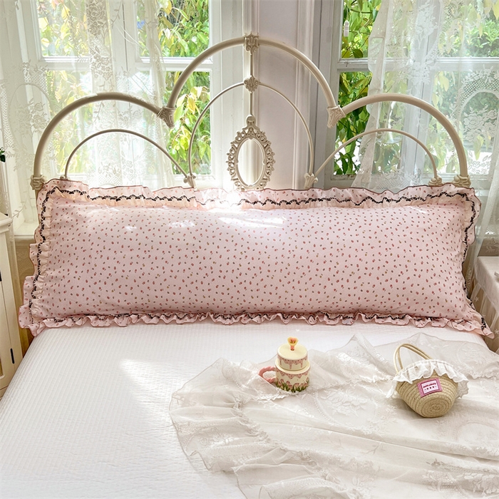 91家纺网 家纺一手货源 找家纺 （总）梦舒羽 2026新款A类云朵棉蕾丝双层花边枕套加长双人情侣1.8米枕芯内胆套1.5m枕头