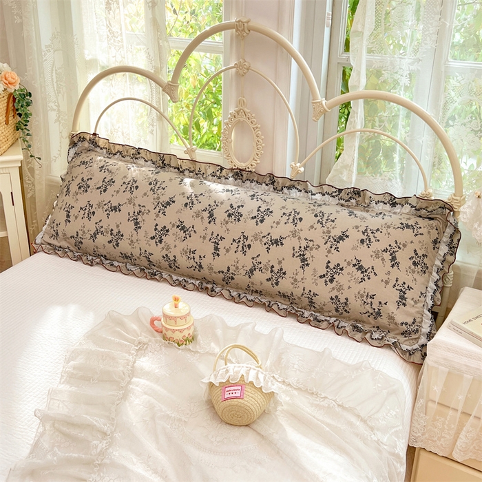 91家纺网 家纺一手货源 找家纺 梦舒羽 2026新款A类云朵棉蕾丝双层花边枕套加长双人情侣1.8米枕芯内胆套1.5m枕头 花时令