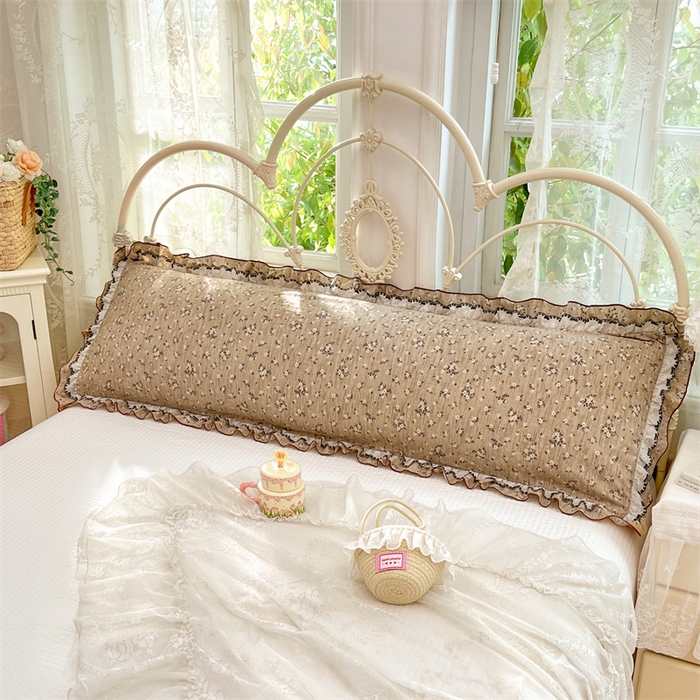 91家纺网 家纺一手货源 找家纺 梦舒羽 2026新款A类云朵棉蕾丝双层花边枕套加长双人情侣1.8米枕芯内胆套1.5m枕头 黎梦