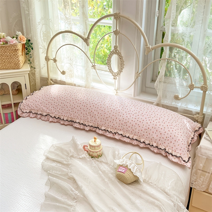 91家纺网 家纺一手货源 找家纺 （总）梦舒羽 2026新款A类云朵棉蕾丝双层花边枕套加长双人情侣1.8米枕芯内胆套1.5m枕头