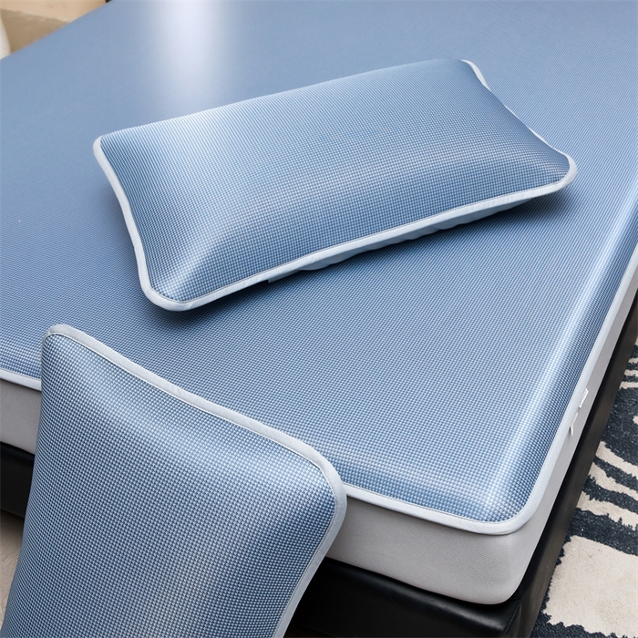 91家纺网 家纺一手货源 找家纺 （总）女子家纺 2026新款碳光冰丝床笠款加厚三明治凉感凉席保护套夏季床罩席子凉席