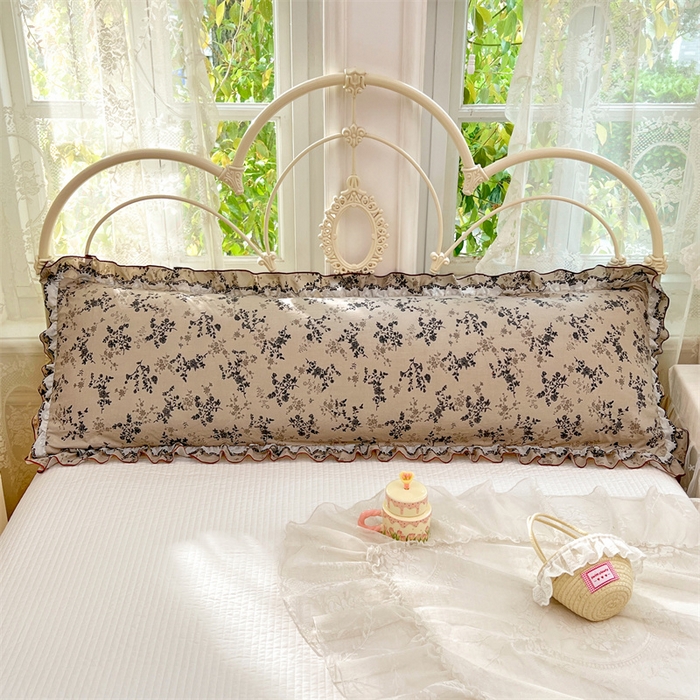 91家纺网 家纺一手货源 找家纺 圣比熊 2026新款A类云朵棉蕾丝双层花边枕套加长双人情侣1.8米枕芯内胆套1.5m枕头 花时令