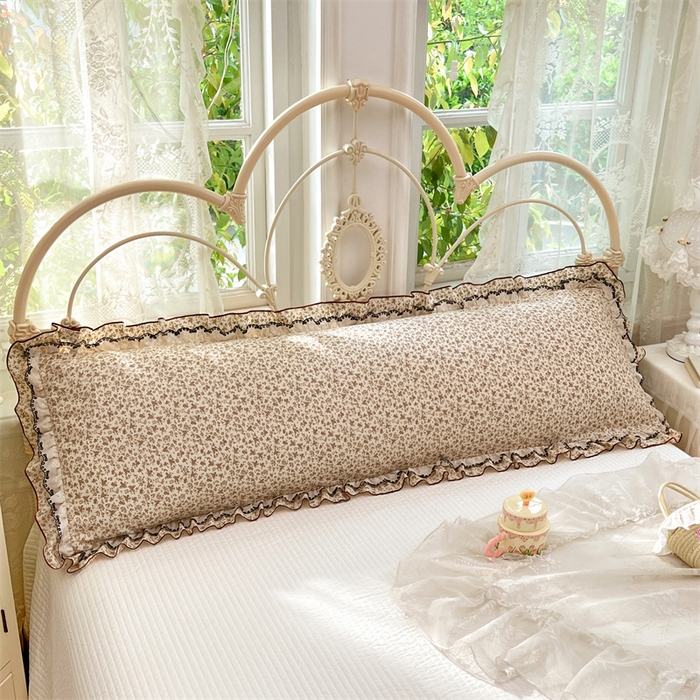 91家纺网 家纺一手货源 找家纺 圣比熊 2026新款A类云朵棉蕾丝双层花边枕套加长双人情侣1.8米枕芯内胆套1.5m枕头 浮影