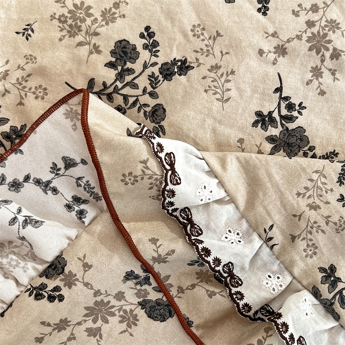 91家纺网 家纺一手货源 找家纺 圣比熊 2026新款A类云朵棉蕾丝双层花边枕套加长双人情侣1.8米枕芯内胆套1.5m枕头 花时令