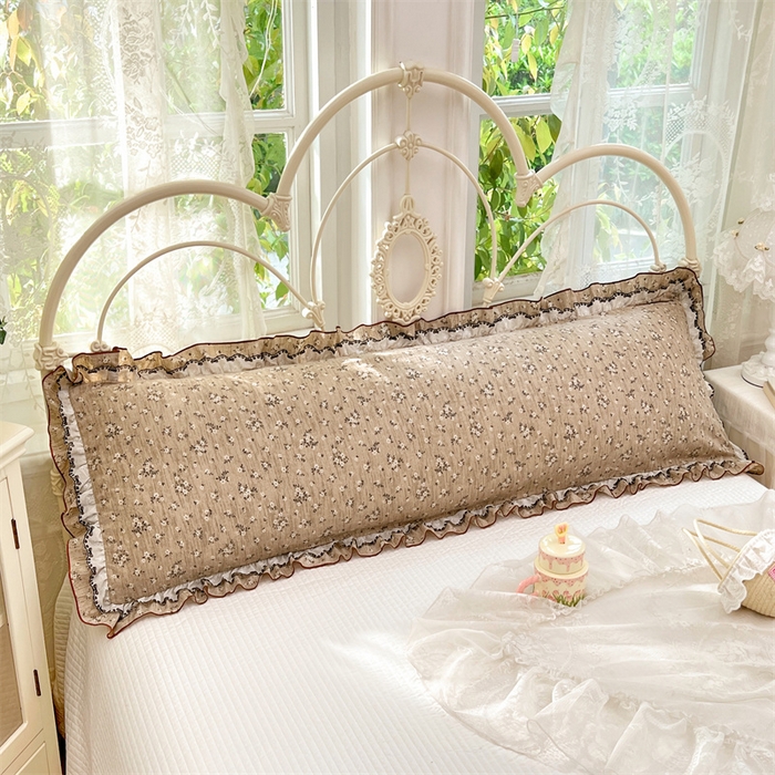 91家纺网 家纺一手货源 找家纺 圣比熊 2026新款A类云朵棉蕾丝双层花边枕套加长双人情侣1.8米枕芯内胆套1.5m枕头 黎梦