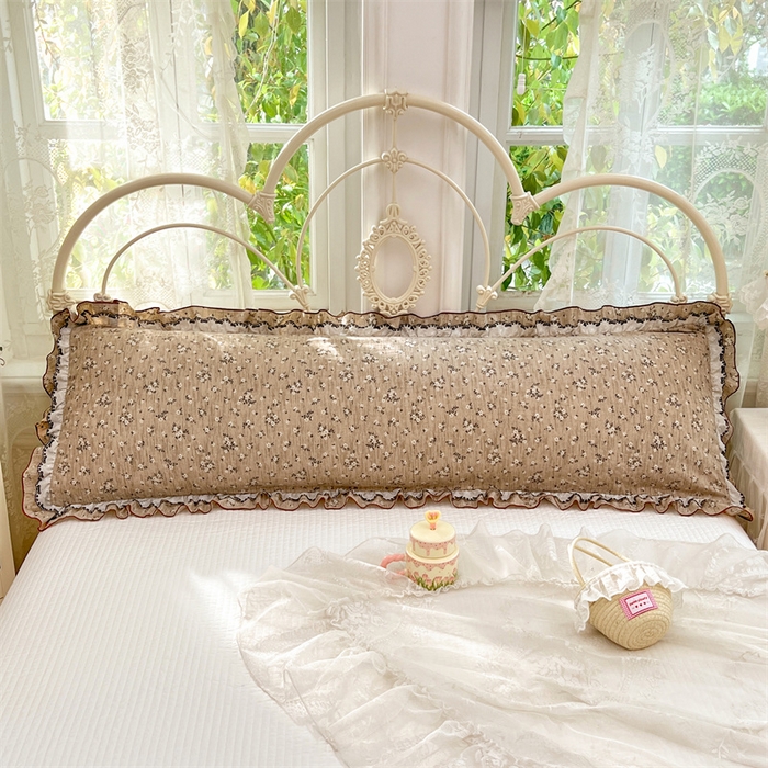 91家纺网 家纺一手货源 找家纺 圣比熊 2026新款A类云朵棉蕾丝双层花边枕套加长双人情侣1.8米枕芯内胆套1.5m枕头 黎梦