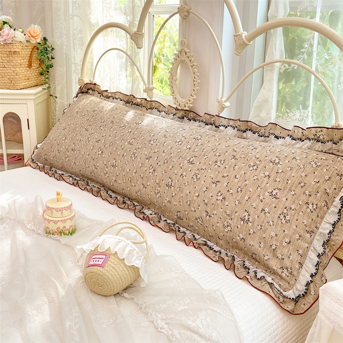 91家纺网 家纺一手货源 找家纺 圣比熊 2026新款A类云朵棉蕾丝双层花边枕套加长双人情侣1.8米枕芯内胆套1.5m枕头 黎梦